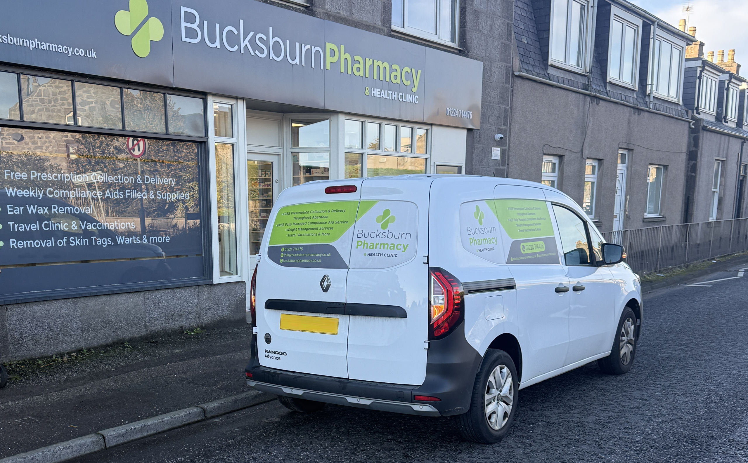 Bucksburn Pharmacy Aberdeen Delivery Service Van